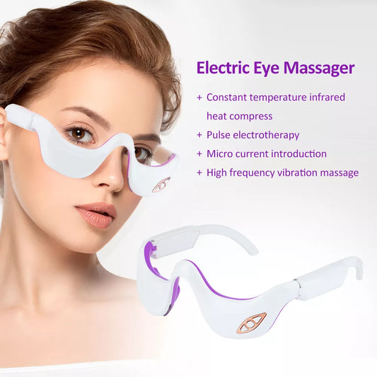 EMS Micro Current Pulse Eye Massager Relieves Eye Fatigue Fades Dark Circle Anti Wrinkle - My Store