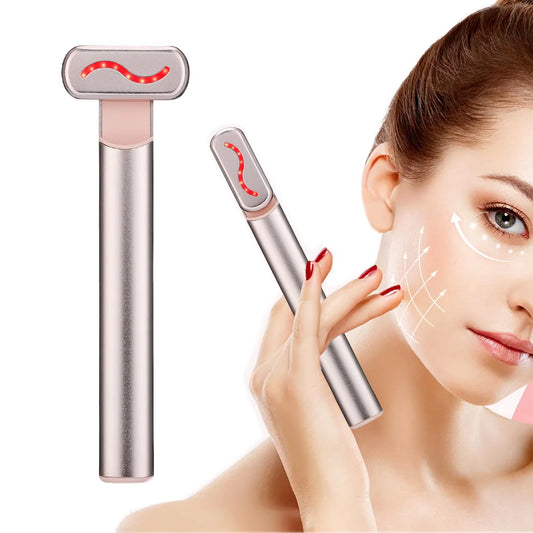 EMS Hot Compress Eye Massager Wand Smart Red LED Rejuvenation Eye Skin Tighten Anti Aging Eye Dark Circle Remova - My Store