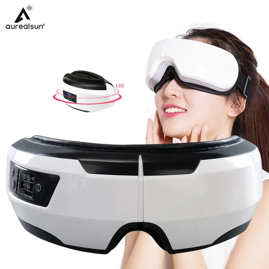 Electric Eye Massager Vibration Therapy Air Pressure Heating Massage Bluetooth Music Foldable - My Store