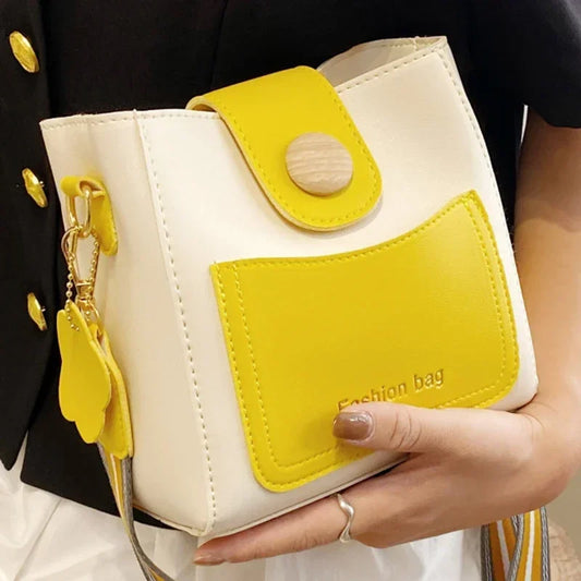 2024 Yellow Small Handbags for Women Soft Pu Leather Square Flap Ladies Delicate Shoulder Bag Stylish Female Mini Crossbody Bags - GingerSnap Stylez