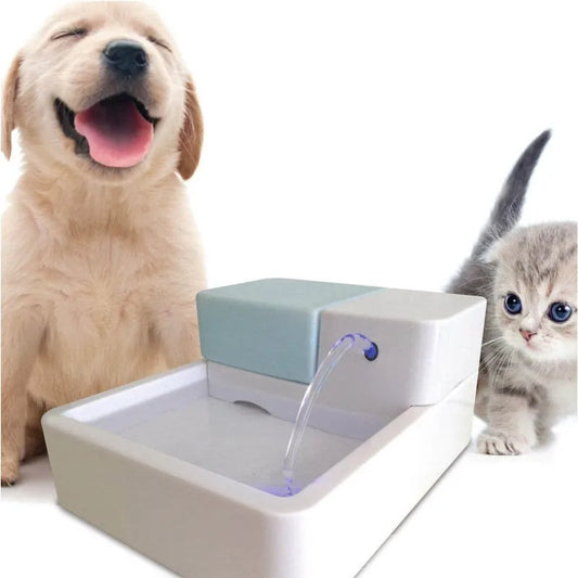 1.8L Led Automatic Cat Dog Kitten Water Drinking Fountain Pet Bowl Drink Dish Filter Pet Water Fountain - My Store